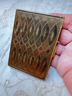 Vintage Majestic Usa Compact Brass Mirrored Powder Compact Unused 3 25 x2 25 