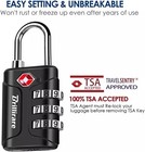 4 Pack Tsa Approved Luggage Locks  Combination Travel Padlock  3-digit Waterproo