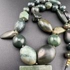 Antiques Ancient Himalayan Indo Tibetan Aventurine Jade Jasper Beads Rare Top