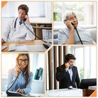 Rindion 3pcs Phone Cord For Landline  10 Ft Uncoiled 1 2 Ft Coiled Telephone