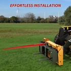 Bale Spear Hay Spear Attachments  3000lbs Capacity Quick Attach Skid Steer Ha   