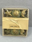 Vintage 90s Celestial Sun And Moon Tea Candles Set Of 9 Gold   Green