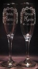 Wedding Toasting Glasses Personalized Set Of 2 Champagne Flutes Custom Made
