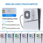 Cooling Fan For Ps5 Slim With Plate Cover Adjustable Heatsink Rgb Usb Hub