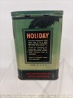 Vtg Holiday Pipe Mixture Pocket Tobacco Lithograph Tin With Flip Lid Circa 1930s