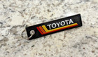 New Black Retro Vintage Stripes Trd Racing Keychain Keys For Toyota - Us Based
