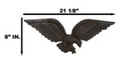 Cast Iron Patriotic American Bald Eagle With Open Wings Wall Decor Plaque 21 l