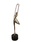 Vintage Brass Ballerina Table Sculpture Ballet Dancer  Mid Century Modern 18   