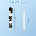 6 Pcs Retractable Black Cute Cat Eraser Cartoon Pen Pencil Erasers