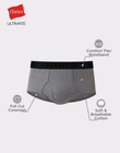Hanes Brief 7 Pack Ultimate Men Tagless No Ride Up Comfort Flex Waist Black grey