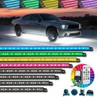 8pcs Rgbw Underglow Led Lights Bar  W dual Remote Control  Underbody Light Strip