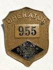 Antique Dallas Railway   Terminal Co  Operator Badge  955  Uniform Badge