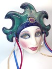 Vintage Clay Art San Francisco Usa Lady Face Mask Ceramic Wall Hanging 9 5 