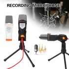 3 5mm Studio Condenser Microphone Pc Recording Broadcasting Mic Kit Tripod Mount