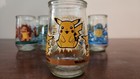 Vintage 1999 Welch s Nintendo Pok  mon Glass Jelly Jar Complete Set Of 9 No Lids