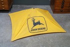 Vintage John Deere Canvas Tractor Umbrella Farm Sign Equipment Advertising