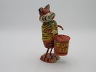Rare Vintage - Funny Tiger Drum Louis Marx Tin Wind Up Toy Japanese