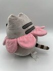 10    Gund Pusheen Flower Petal Plush Gray Cat Pink Skirt Stuffed Toy