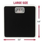 Taylor 9 8    X 9 8    300 Lb Analog Dial Bathroom Scale With Dial Display Black