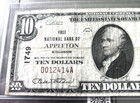 1929  10 The National Bank Of Appleton  Wi National Currency Ch   1749 Fr 1801