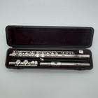 Yamaha Yfl-221 Student Flute Nickel Silver Plated Used With Hard Case From Japan