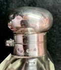 Goldsmiths   Silversmiths Co  Cut Glass And Sterling Top Perfume Bottle  1903