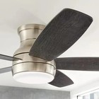 Ashby Park 52 In White Ceiling Fan Brushed Nickel Led Light Remote Control