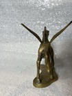 Vintage Solid Brass Pegasus Flying Horse Figurine 8    Tall