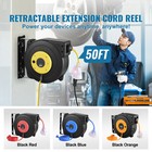 Retractable Extension Cord Reel Power Cord Reel 50ft 14awg 3c Sjtow