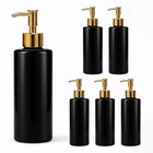 Empty Plastic Pump Bottles Dispenser 6 Pieces 16oz 8oz 3oz Black White Clear