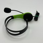 Xbox 360 Adjustable Green Gaming Headset With Microphone Inline Cont  Not Tested