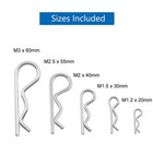 25 Pcs Cotter Pins  Cotter Pin Assortment Kit  Heavy Duty R Clips Hardware Pi   