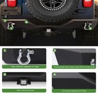 Rear Bumper Fits For Jeep Wrangler Tj Yj 1987-2006  With 2  Hitch Receiver D-rin