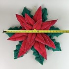Vtg 3d Bucilla Poinsettia Elegance Felt Fantasy Wall Hanging Complete Fs-87-509