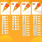 10-100pcs New Disposable Tattoo Cartridge Needles Round Liner Shader Rl Rs Rm M1