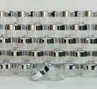 Cosmetic Jar Plastic Beauty Makeup Container 10 Gram Ml Silver Trim Lid 100 3011