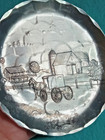Vintage Wendell August Forge Usa Farm Scene Hammered Coaster Tray Dish Signed