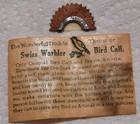 Vtg The Wonderful Double Swiss Warbler Bird Call Prairie Whistle Nos Japan Made 