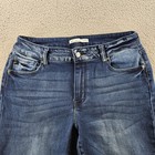 Kancan Jeans Womens 14  34x26  Skinny High Rise Ripped Hem Dark Wash Stretch