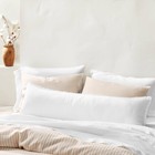 Lumbar Heavyweight Linen Blend Throw Pillow White - Casaluna  Rayon Weave Indoor