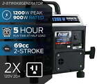 Portable 2-cycle Gas Powered Generator Compact 1200 Peak Watt Camping Trips Hot