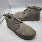 Ugg Women s Winter Boots Neumel Lace Up  Grey Suede Shearling Ankle Sz 10 41 New