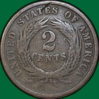 1864 Two Cent Piece Good G Coin  35868