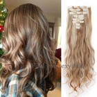 Natural New Hair Clip In Hair Extensions 8 Pieces Full Head Long As Human  zy