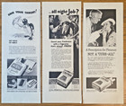Lot Of 3 Kool   Old Gold Cigarettes 1937 Vintage Ads Tobacco Ad W doctor 5x14 