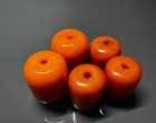 65 Grams 5 Big Antique Bakelite Beads Marbled 