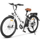 2025 E-bike Adults 26   Electric Bicycle 750w Motor City -commuter Ebike White