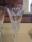 2 Waterford Crystal Swan Toasting Wedding Collection 9    Champagne Flutes Glasses