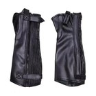Unisex Adults Top-grain Cow Premium Leather Half Chaps Black