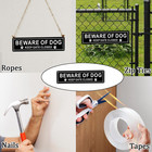 Kichwit 2 Pack Beware Of Dog Sign  Aluminum  Keep Gate Closed Sign For Fence Or
